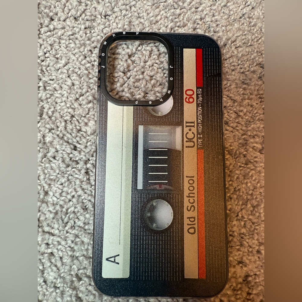 NIB Cassette Tape Phone Case, iPhone 15 Pro Max